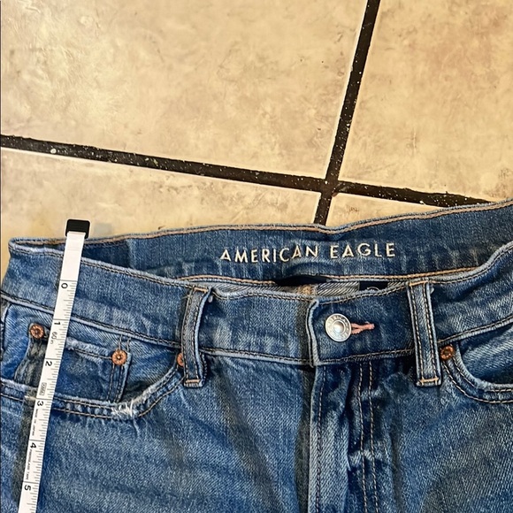 American Eagle Outfitters Blue Boyfriend Jeans with White Stripe - Picture 2 of 12